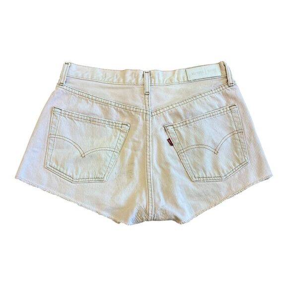 Re/Done x Levi’s Light Pink Distressed The Short Denim Shorts 26 - Picture 5 of 7